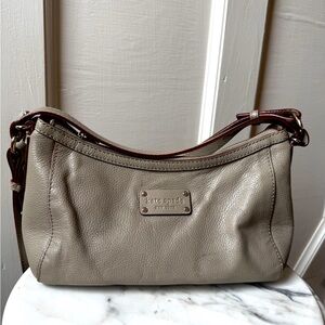 Kate Spade pebbled leather purse - taupe cross body